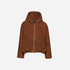 GIACCA IN PELLE MARTELLATA - TOBACCO