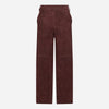 PANTALONE IN CAMOSCIO INVECCHIATO - BORDEAUX