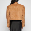 GIACCA BLAZER IN PELLE MARTELLATA – CAMEL