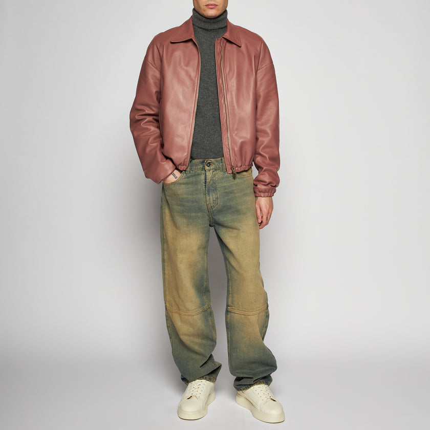 GIACCA IN NAPPA PLONGÈ - ROSA