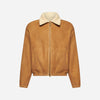 GIACCA BOMBER IN SHEARLING SCAMOSCIATO - BEIGE