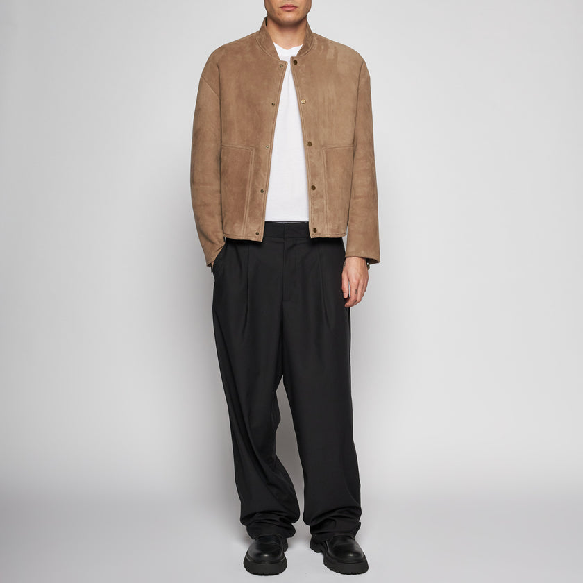 WILDLEDER-SHEARLING-JACKE – SAND