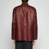 GIACCA WORK IN PELLE CERATA - BORDEAUX
