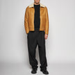 GIACCA BOMBER IN SHEARLING INVECCHIATO - CARAMEL