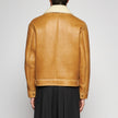 GIACCA BOMBER IN SHEARLING INVECCHIATO - CARAMEL