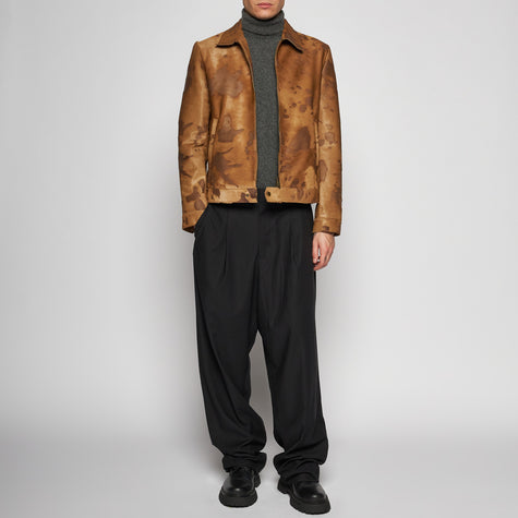GIACCA IN PELLE DI CAVALLINO – CARAMEL