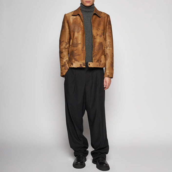 GIACCA IN PELLE DI CAVALLINO – CARAMEL