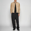 GIACCA BOMBER IN PELLE SCAMOSCIATA - SAND