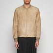 GIACCA BOMBER IN PELLE SCAMOSCIATA - SAND
