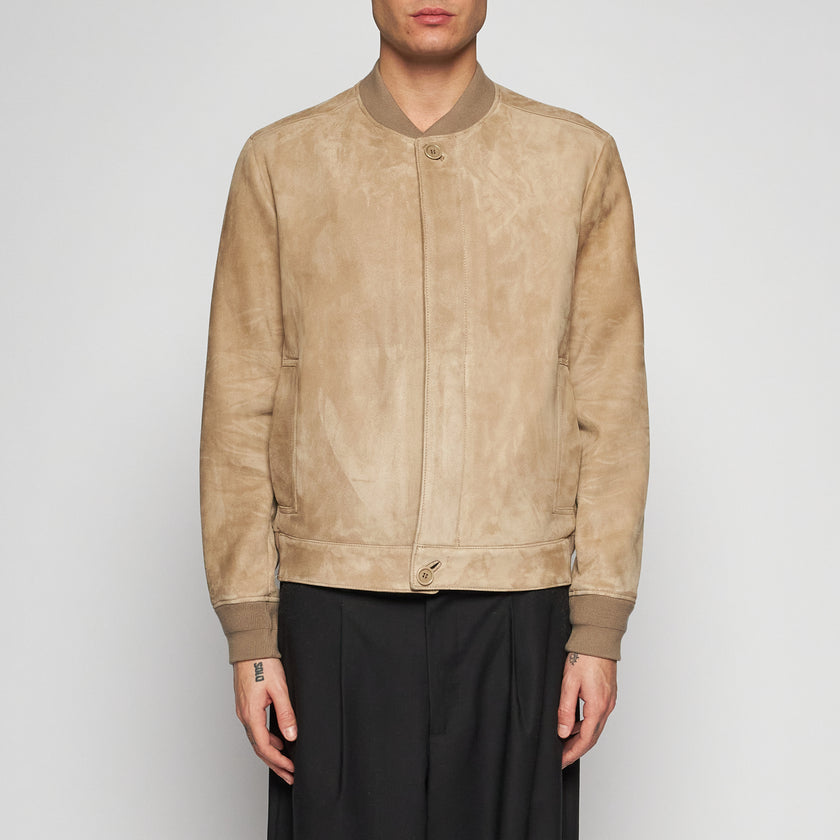 WILDLEDER-BOMBERJACKE – SAND