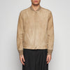 GIACCA BOMBER IN PELLE SCAMOSCIATA - SAND