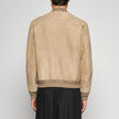 GIACCA BOMBER IN PELLE SCAMOSCIATA - SAND