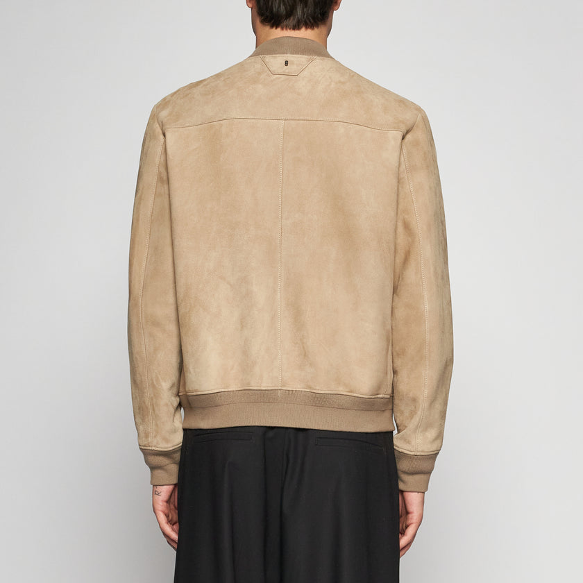 WILDLEDER-BOMBERJACKE – SAND