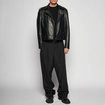 GIACCA BIKER IN NAPPA PLONGÈ – BLACK