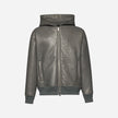 JACKE AUS GEHÄMMERTEM LEDER - GRAU