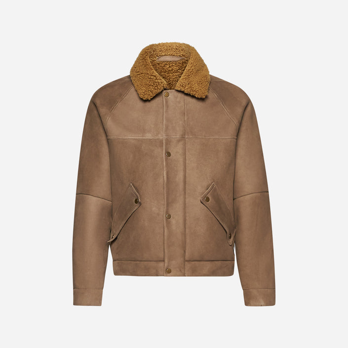 SHEARLING JACKET - MUD