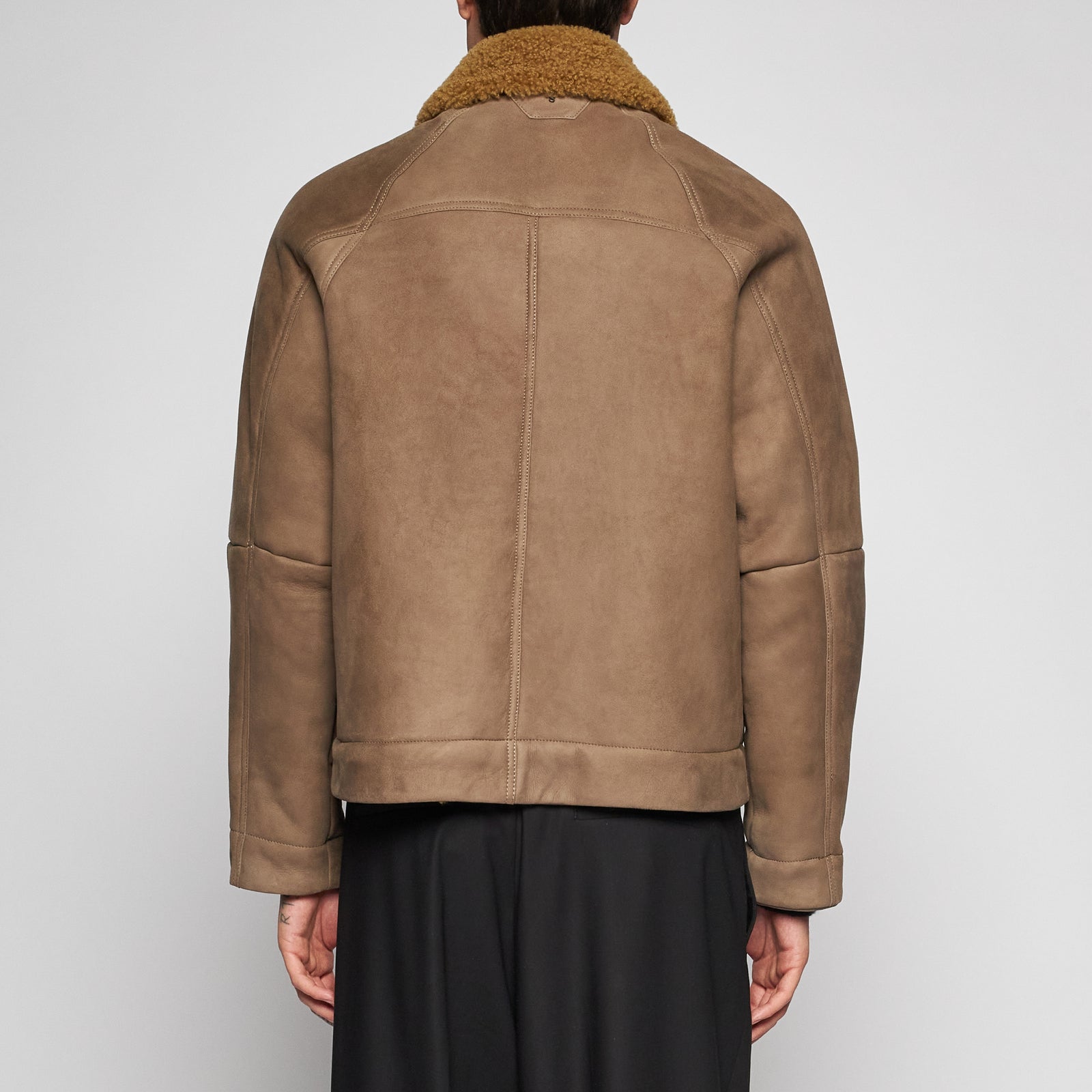 GIACCA IN SHEARLING - FANGO