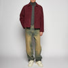 HAMMERED SUEDE WORK JACKET - BURGUNDY