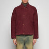 HAMMERED SUEDE WORK JACKET - BURGUNDY