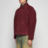 HAMMERED SUEDE WORK JACKET - BURGUNDY