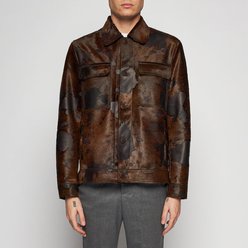 PONYLEDERJACKE – BRAUN