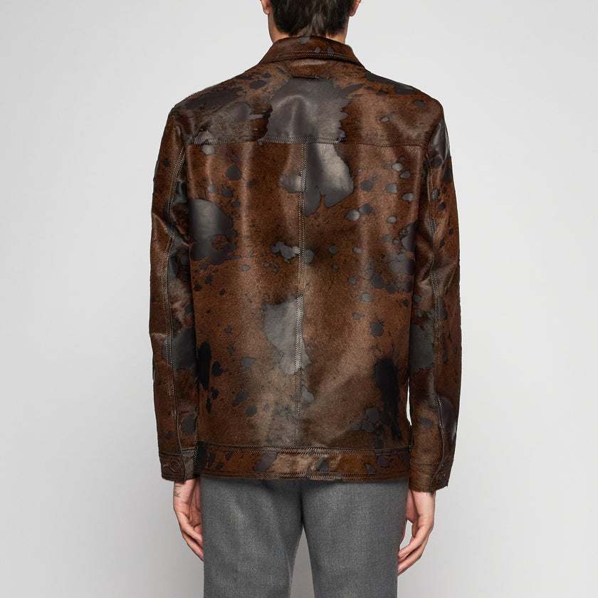 PONYLEDERJACKE – BRAUN