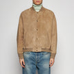 GIACCA BOMBER OVER IN PELLE SCAMOSCIATA - SAND