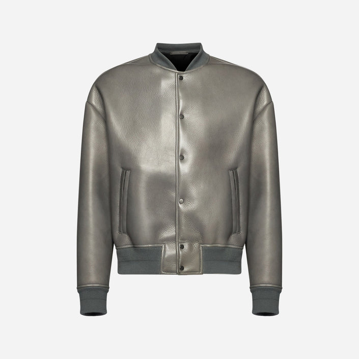 GIACCA BOMBER OVER IN NAPPA PLONGÈ - GREY