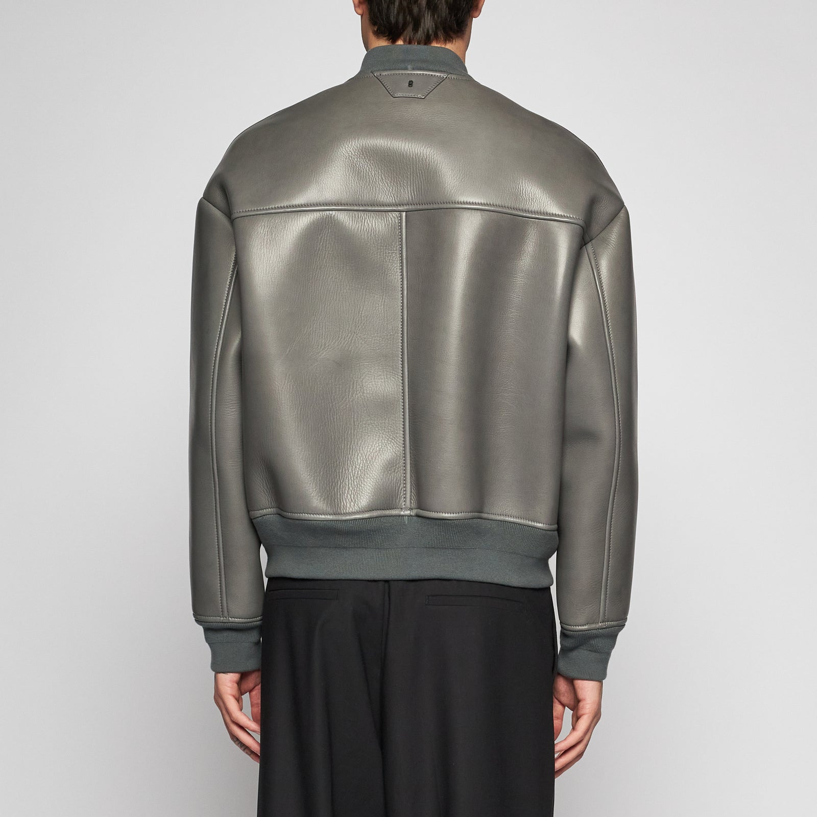 GIACCA BOMBER OVER IN NAPPA PLONGÈ - GREY