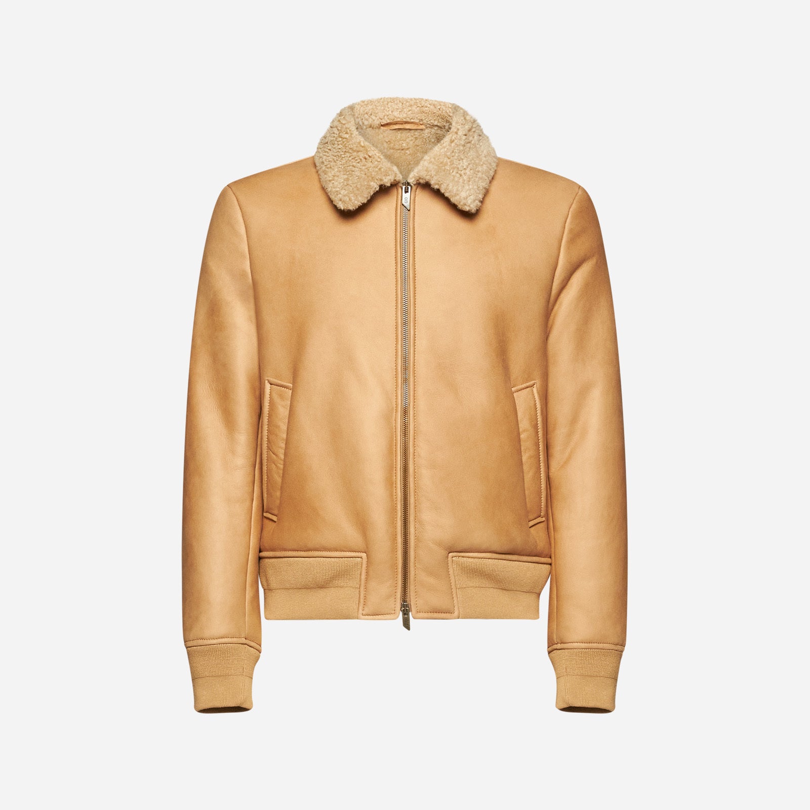 GIACCA BOMBER IN SHEARLING - NUDE