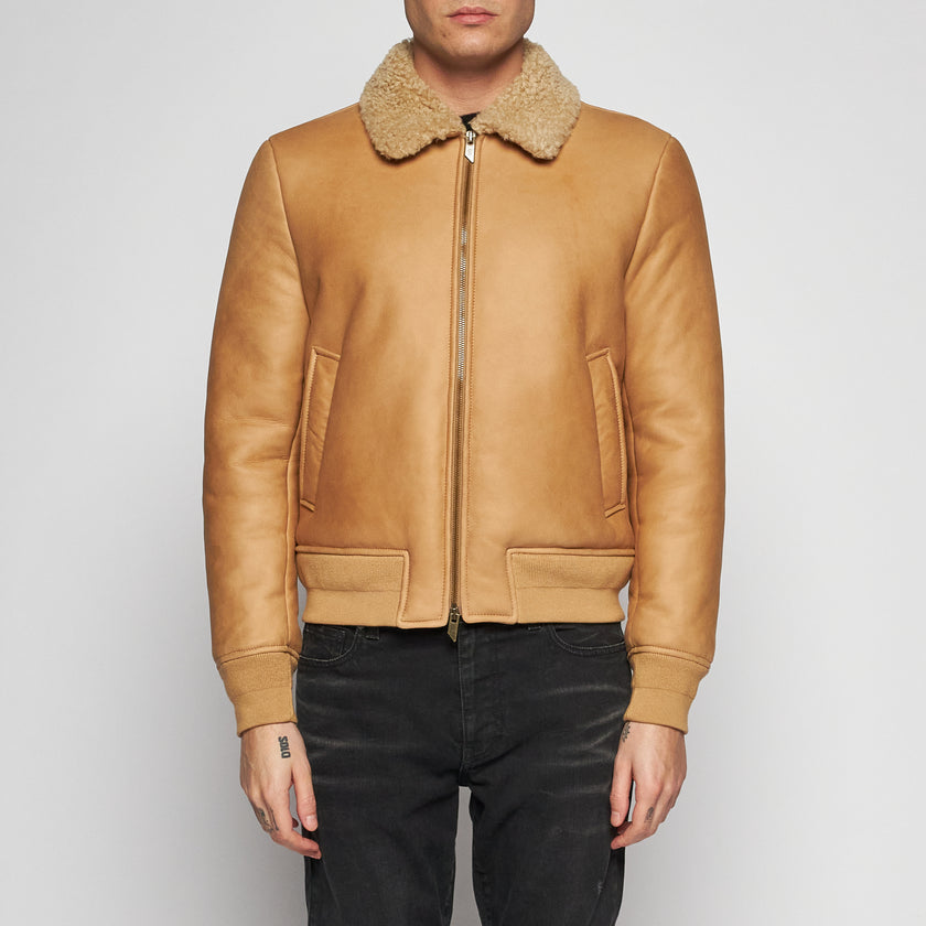 BOMBERJACKE AUS LAMMFELL – HAUT