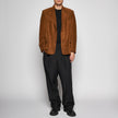 BLAZER IN PELLE SCAMOSCIATA INVECCHIATA – TOBACCO