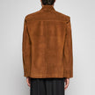 BLAZER IN PELLE SCAMOSCIATA INVECCHIATA – TOBACCO