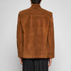 BLAZER IN PELLE SCAMOSCIATA INVECCHIATA – TOBACCO