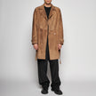 TRENCH IN PELLE SCAMOSCIATA - TAUPE