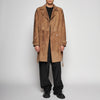 TRENCH IN PELLE SCAMOSCIATA - TAUPE