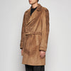 TRENCH IN PELLE SCAMOSCIATA - TAUPE