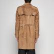 TRENCH IN PELLE SCAMOSCIATA - TAUPE