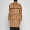 TRENCH IN PELLE SCAMOSCIATA - TAUPE