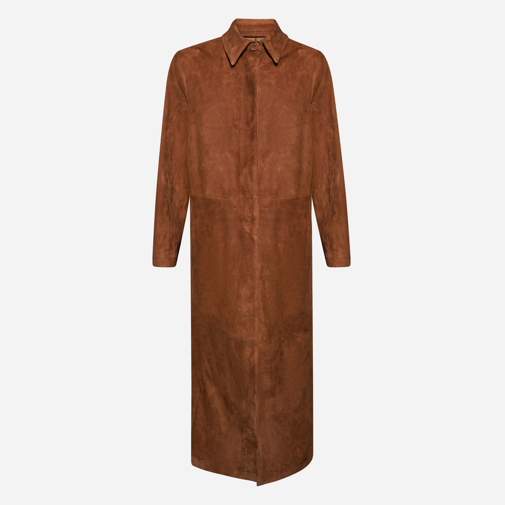 CAPPOTTO IN CAMOSCIO - TOBACCO