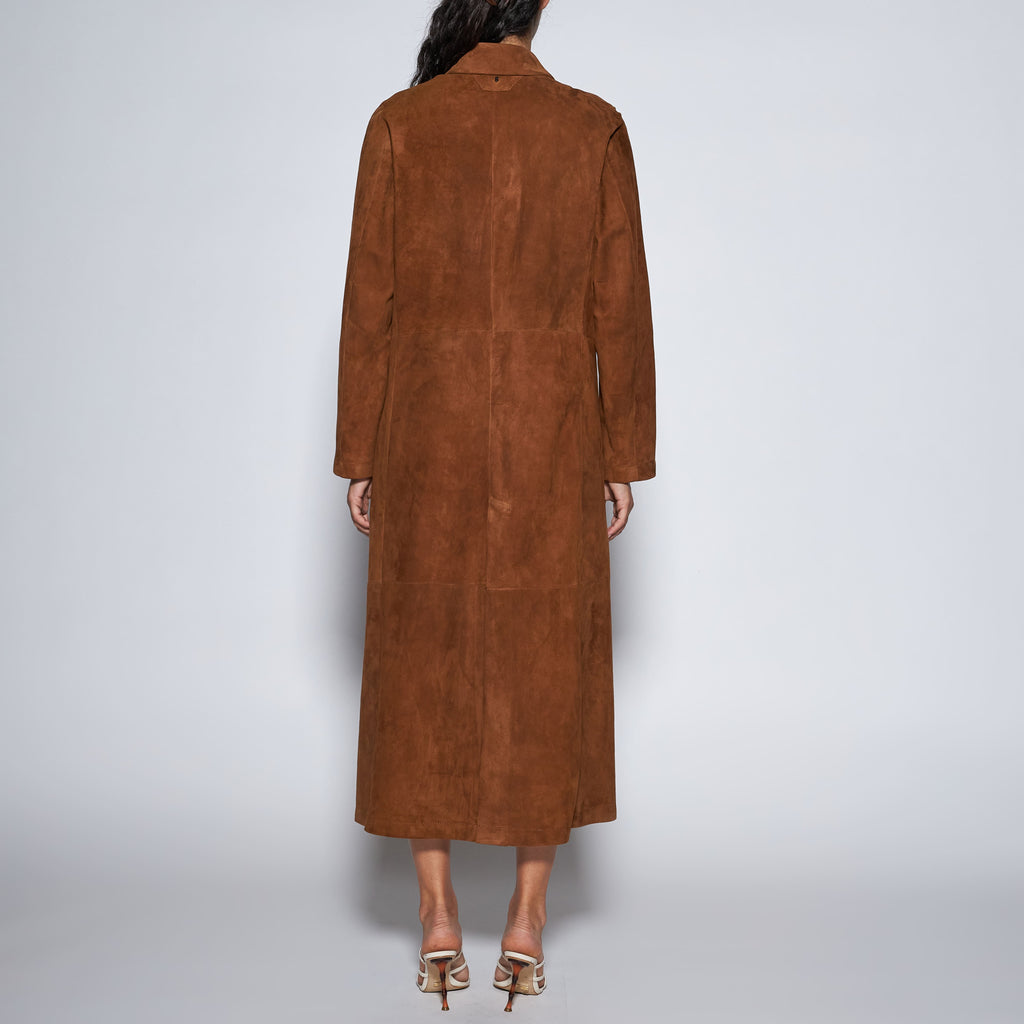 CAPPOTTO IN CAMOSCIO - TOBACCO
