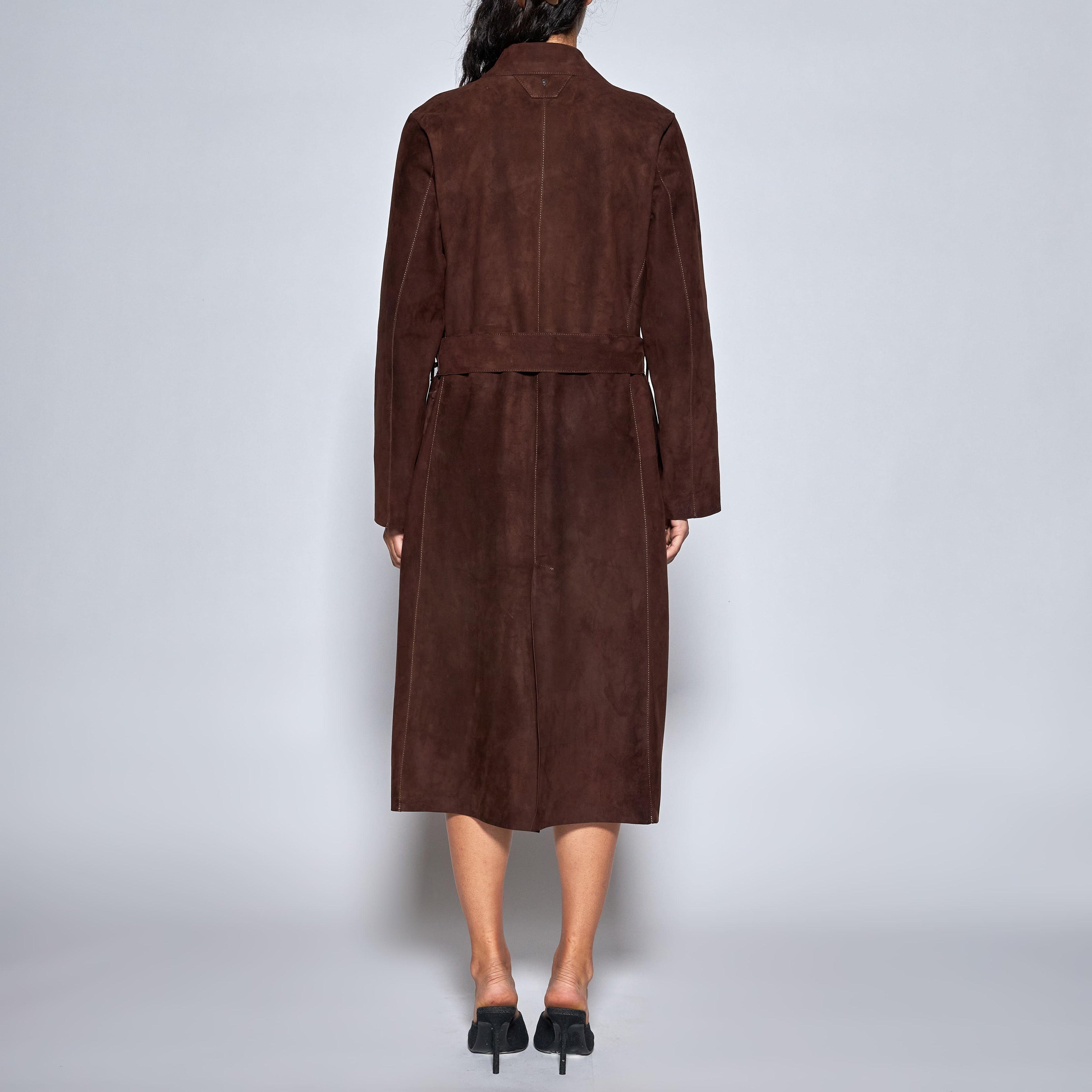 TRENCH IN CAMOSCIO - BROWN