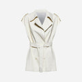 GIACCA SMANICATA IN NAPPA - IVORY