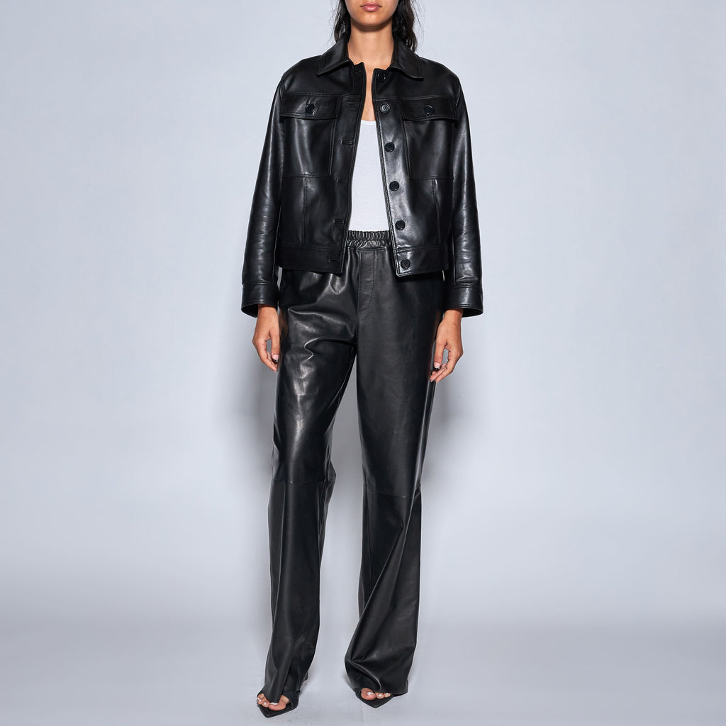 GIACCA IN NAPPA PLONGÈ- BLACK