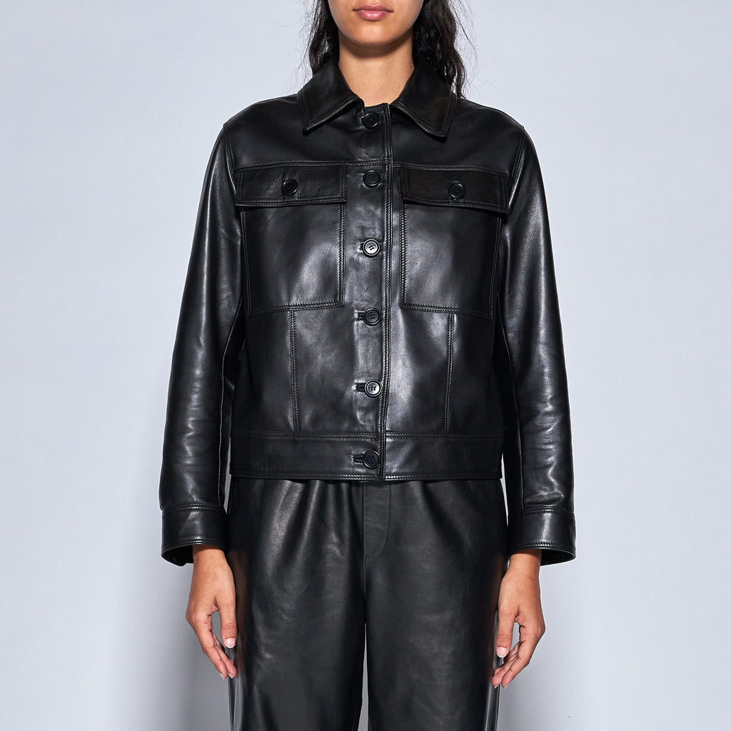 GIACCA IN NAPPA PLONGÈ- BLACK