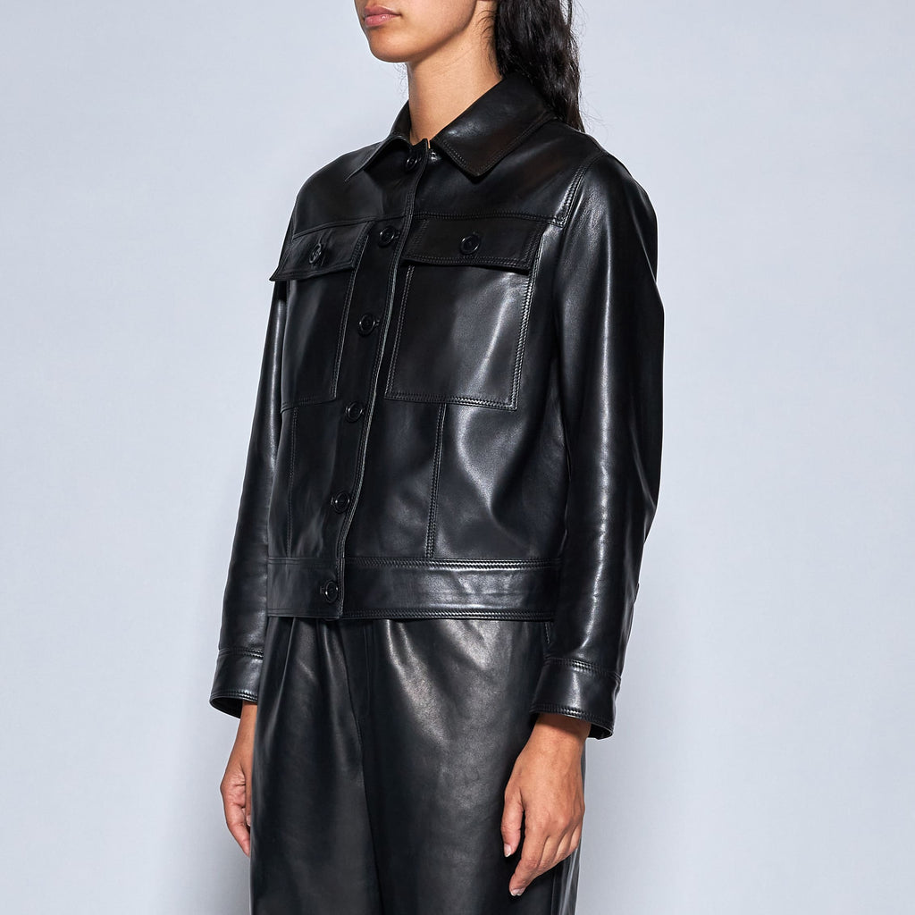 GIACCA IN NAPPA PLONGÈ- BLACK