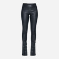 PANTALONI IN PELLE STRECH SKINNY - BLACK