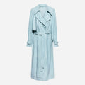 SUEDE TRENCH COAT - SKY