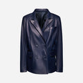 BLAZER IN NAPPA PLONGÈ - BLUE