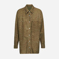CAMICIA IN CAMOSCIO ZEBRATO - ARMY